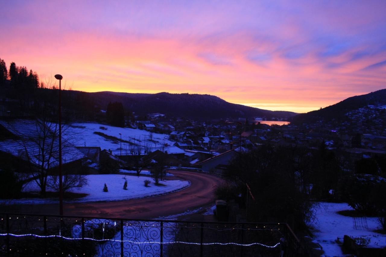 Studio avec vue sur le lac jardin amenage et wifi a Gerardmer a 1 km des pistes Extérieur photo